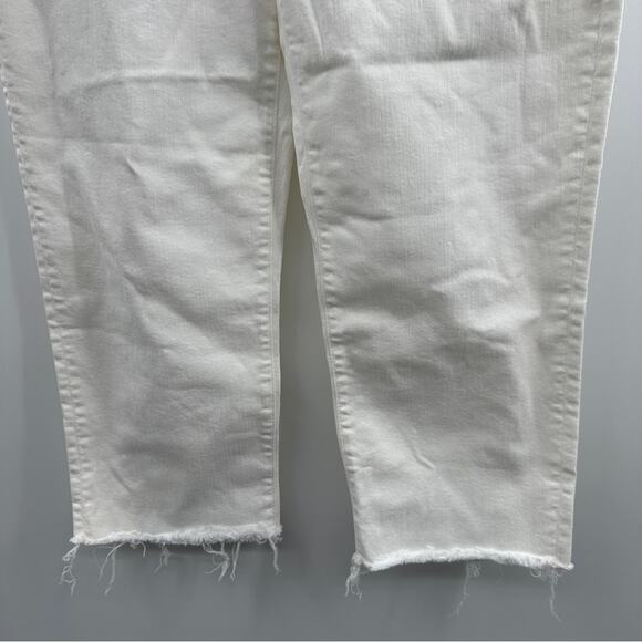 Madewell The Perfect Vintage Crop Jeans in Tile White: Raw-Hem Edition Sz 31 - Picture 5 of 16